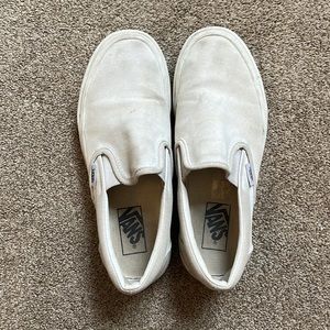 White classic slip-on Vans